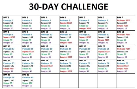 7 Best Images Of 30 Day Workout Calendar Printable 30 Day Shred