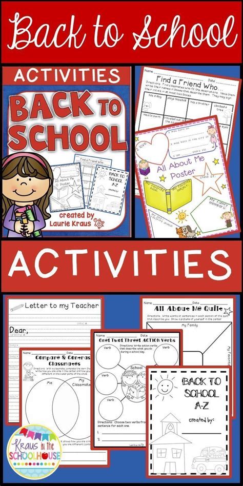 Back To School Activities For The Classroom