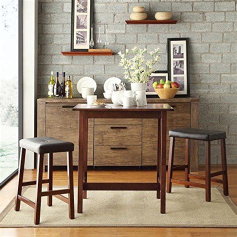 Metro Shop Tribecca Home Nova Cherry 3piece Kitchen Counter Height Dining Set See This Great
