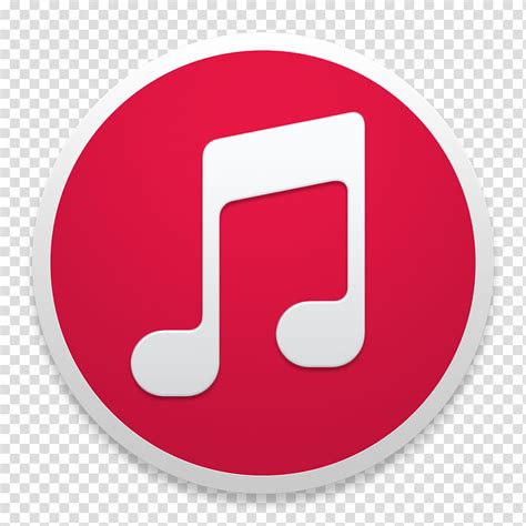 Itunes Red Red And White Music Icon Transparent Background Png Clipart