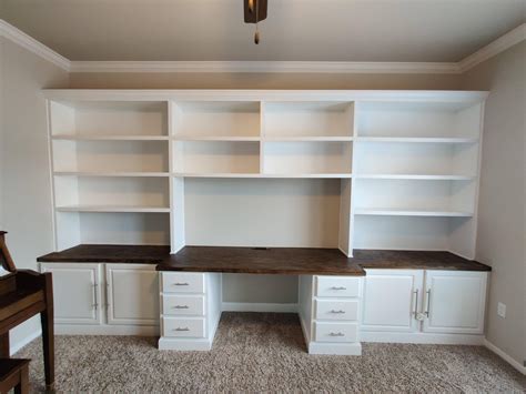 Desk With Built In Bookcase - Office Makeover Reveal Ikea Hack Built In ...