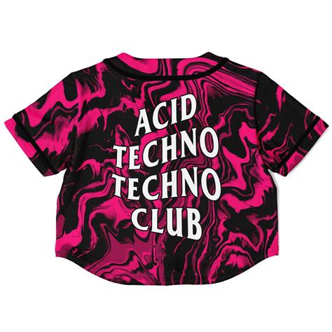 Acid Techno Techno Club Cropped Rave Top Jersey Rave Bonfire