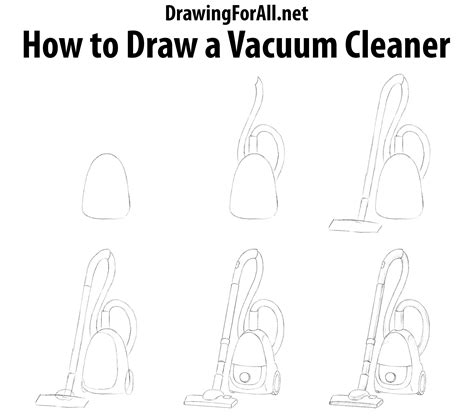 How To Draw A Vacuum Cleaner How To Draw