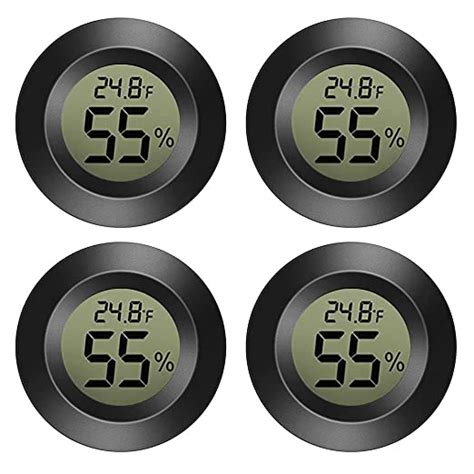 Lot de 4 mini thermomètres numériques de température humidité