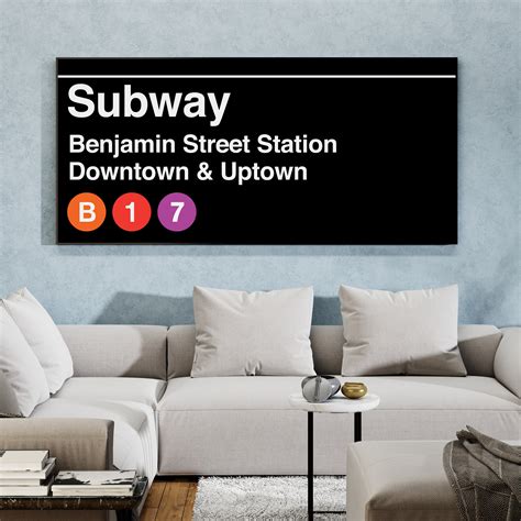 Subway Signs Custom Subway Print Personalized Transit Sign Etsy