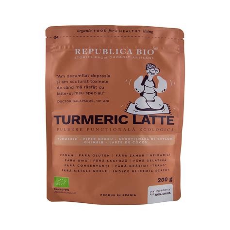Turmeric Latte Pulbere Functionala Ecologica Republica BIO 200 G