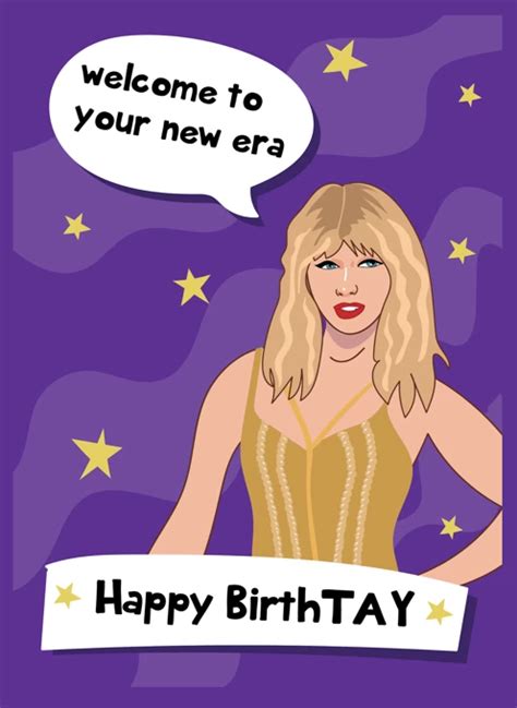 Taylor Swift New Era Happy Birthday By Laura Lonsdale Designs Cardly