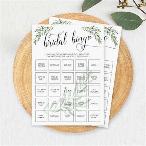 Printable Bridal Shower Bingo Game 50 Prefilled Cards Etsy