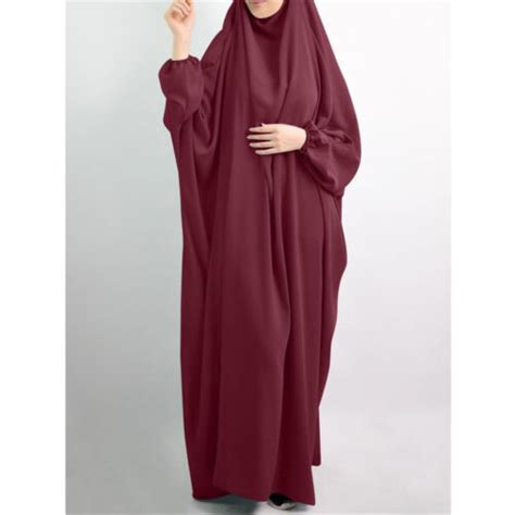 muslim prayer dress one piece overhead khimar jilbab abaya kaftan islamic robe ebay