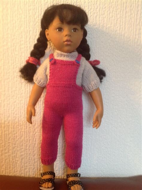 Dolls Clothes Knitting Pattern 18 Doll Dungarees And Etsy Uk