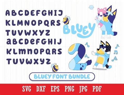 Bluey Svg Bingo Svg Bluey Vector Bluey Alphabeth Bluey Cutfile The