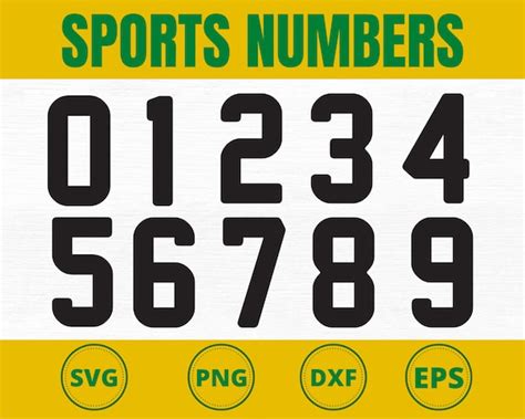 Sport Numbers Svg New Athletic M54 Typeface Jersey Numbers Etsy
