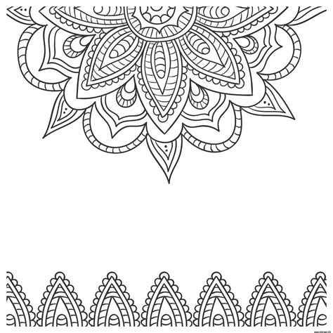Le coloriage de mandala indien permettra à l'enfant de travailler sa dextérité et la précision de son geste. Coloriage fleurs 2017 mandala png - JeColorie.com
