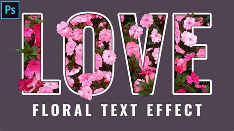 Floral Typography Text Effect Photoshop Effect Photoshop Tutorial My