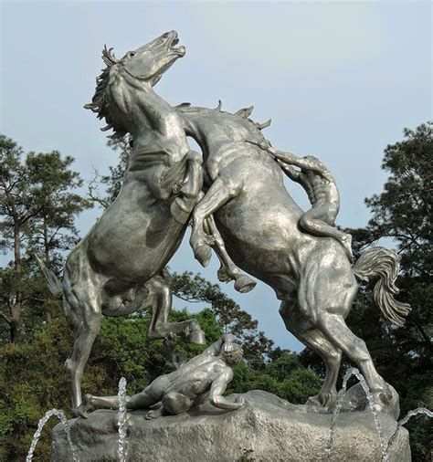Anna Hyatt Huntingtons Aluminum Sculpture Fighting Stallions At