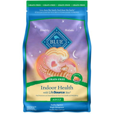 The special care line addresses health conditions, including weight management, sensitive skin, and sensitive stomachs. Blue Buffalo Indoor Health Grain Free Chicken Recipe Adult ...