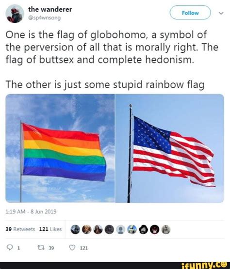 The Wanderer Follew V Sp4wnsong One Is The Flag Of Globohomo A