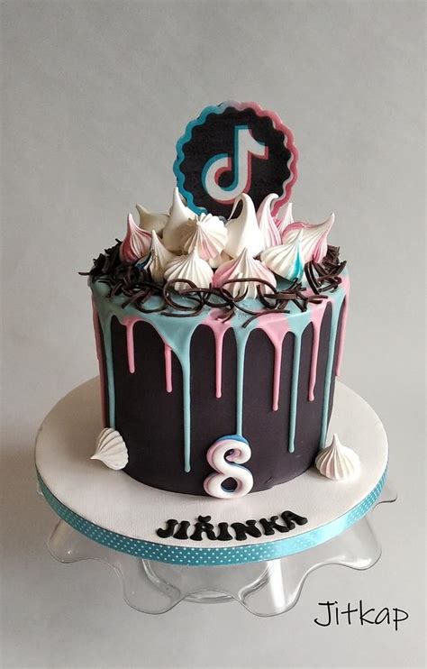 Special tiktok designer cake 2 5kg. Tik tok birthday cake - cake by Jitkap - CakesDecor
