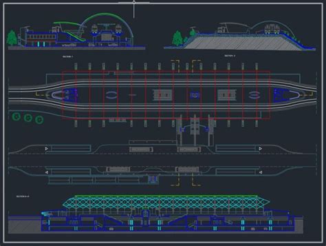 Railway Station Plans And Elevations Cad Template Dwg Cad Templates