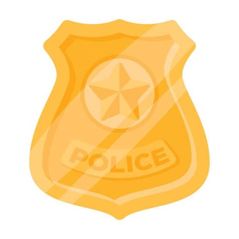 Cartoon Of The Blank Police Badge Illustrations Royalty Free Vector