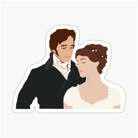 The Bride And Groom Are Looking At Each Other In Their Wedding Day Photo Sticker
