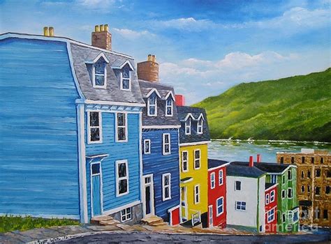 Famous Row Houses St Johns Nl Painting By Scott White Pixels