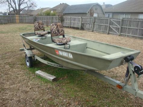 2010 Tracker Trailstar Trailer 14 Ft Jon Boat 1200 Owasso Boats