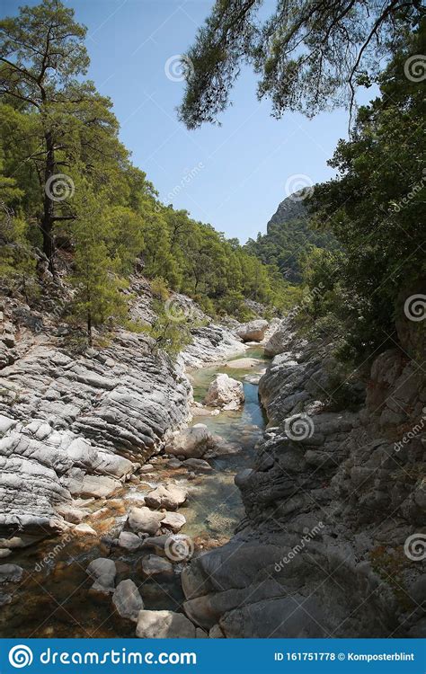 View Along The Rocky River Bed In The Canyon Goynuk Stock Photo Image