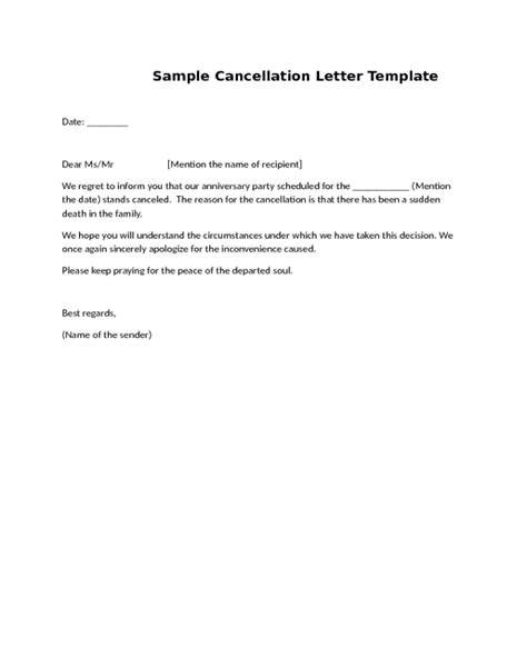 Cancellation Letter Format Edit Fill Sign Online Handypdf