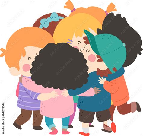7827 Group Hug Stock Illustrations Vectors And Clipart Dreamstime