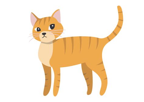Striped Ginger Cat Free Vector Download Superawesomevectors