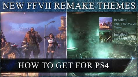 How To Get Two New Final Fantasy 7 Remake Ps4 Dynamic Themes Youtube