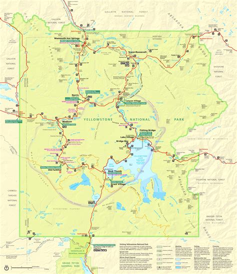 Yellowstone Map National Park London Top Attractions Map