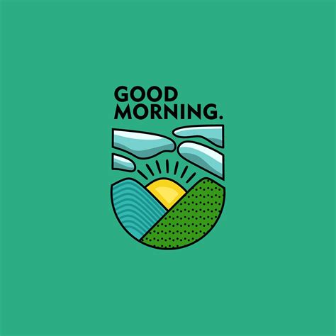 Good Morning Logo Illustration In Flat Design 17047610 Vector Art At