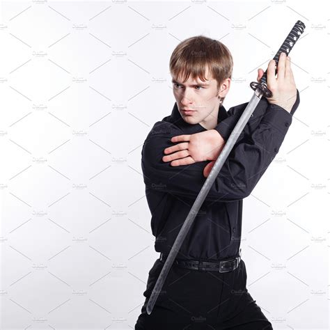 Man With Katana In Hand High Quality People Images ~ Creative Market