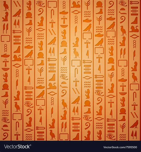 Egyptian Hieroglyphics Background Royalty Free Vector Image