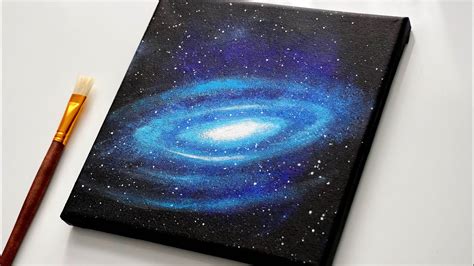 Galaxy Acrylic Painting Galaxy Painting Tutorial Acrylic Canvas