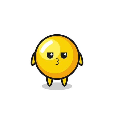 Premium Vector The Bored Expression Of Cute Egg Yolk Characters