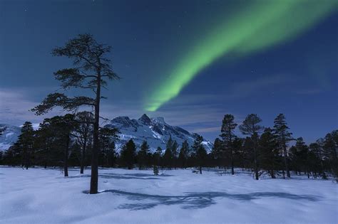 Aurora Borealis Over Nova Mountain Photograph By Arild Heitmann Fine