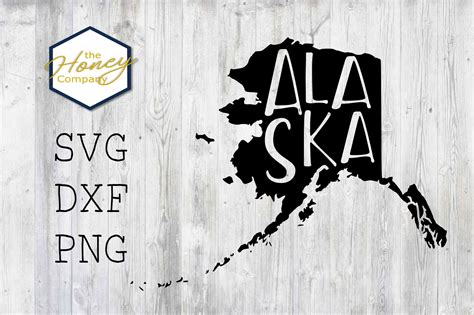 Alaska Svg Png Dxf State Outline Instant Download Silhouette Etsy