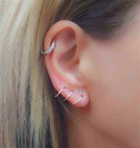 SALE Triple Piercing Earring Three Hole Earring Triple Etsy