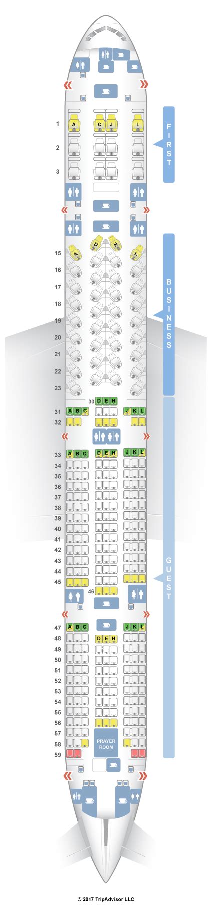 Seatguru Seat Map Saudia Boeing 777 300 773 Three Class V2 Hot Sex