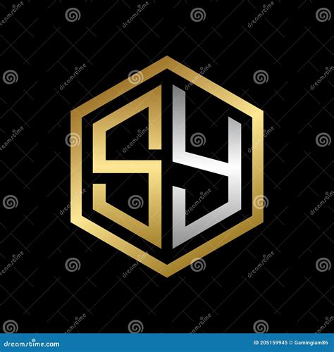 Vector Graphic Initials Letter Sy Logo Design Template Stock Vector