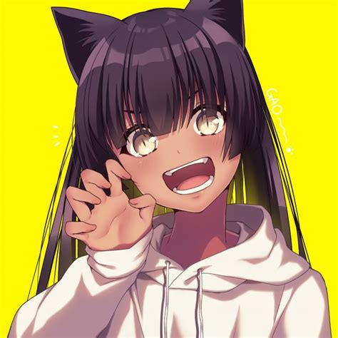 Wallpaper Anime Girl Animal Ears Roar Nekomimi Cute