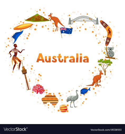 Australia Background Design Australian Royalty Free Vector