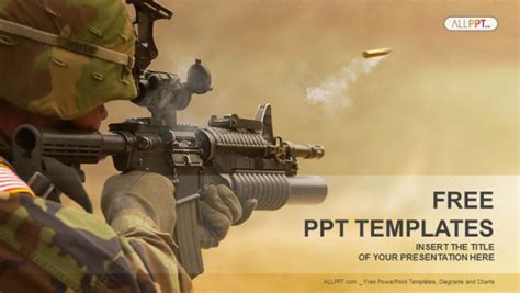 More animated ppt about army free download for commercial usable,please visit pikbest.com. Submachine gun-Military PowerPoint Templates