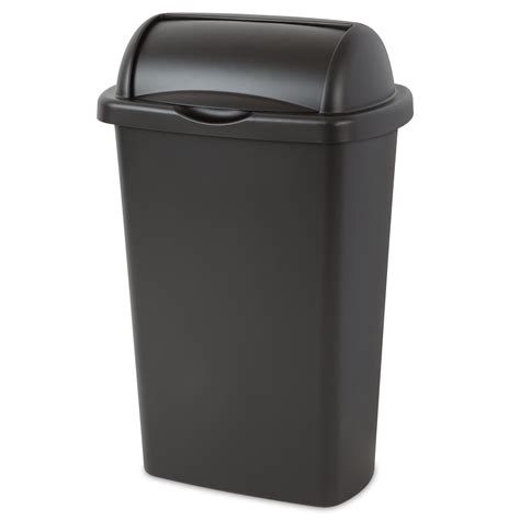 Sterilite 13 Gallon Trash Can Plastic Roll Top Kitchen Trash Can