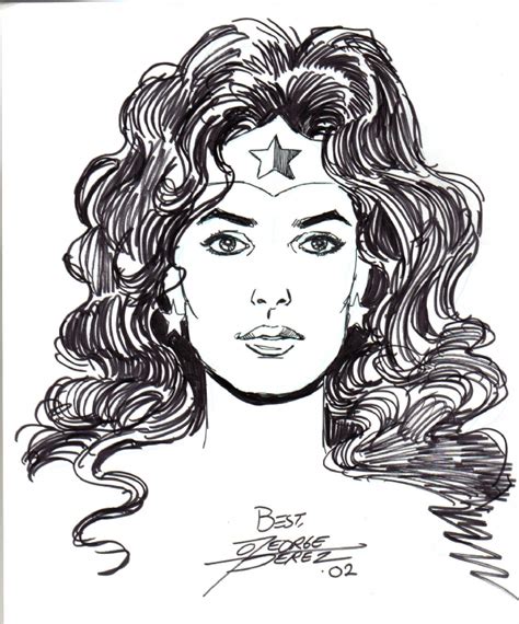 Perez George Wonder Woman 2002 In Brian M S My Comic Artwork Collection Comic Art Gallery Room
