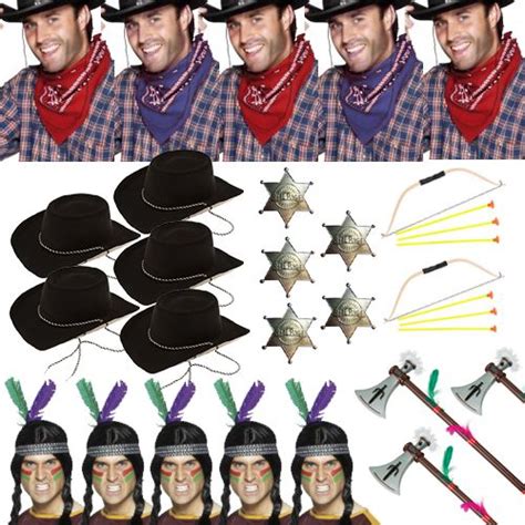 Buy From Party Packs Wild West Fancy Dress Pack For 10 People Themed
