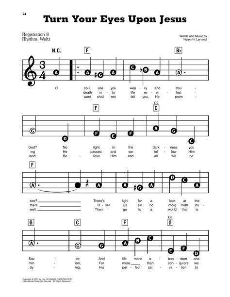 Turn Your Eyes Upon Jesus Sheet Music Alan Jackson E Z Play Today